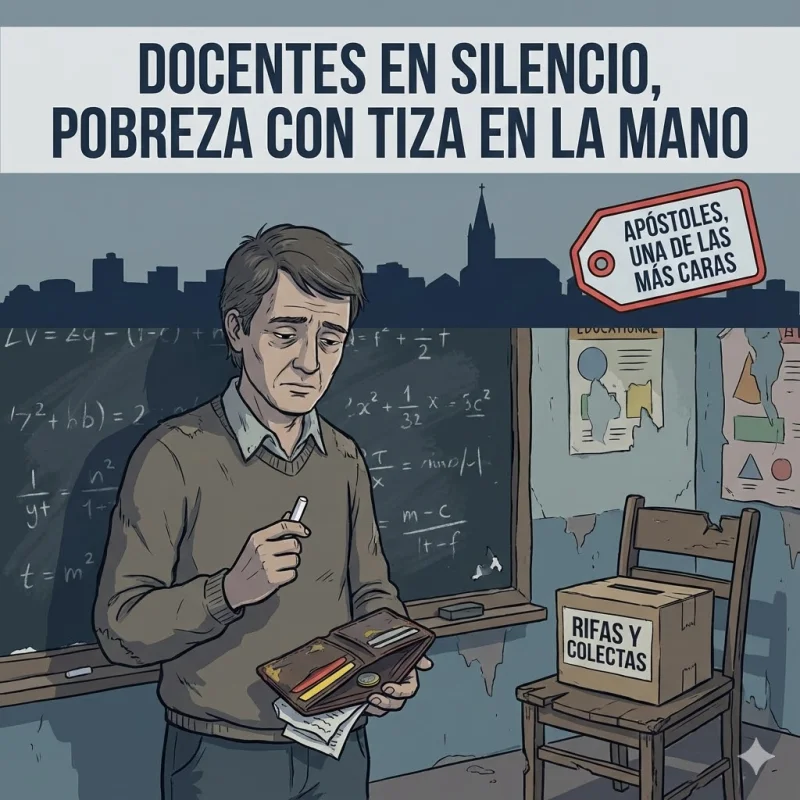 📚 Docentes en silencio, miedo en voz baja y pobreza con tiza en la mano.