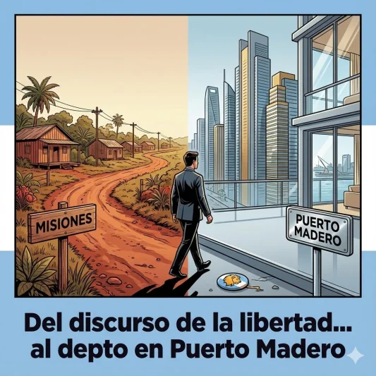 🚨 Del discurso de la libertad… al departamento en Puerto Madero 💸🏙️